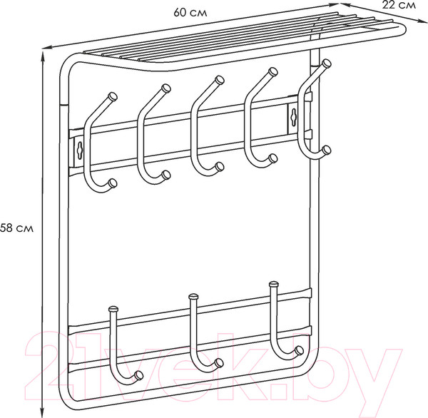 Изображение товара Вешалка для одежды ЗМИ 60 ВСП 8 (черный)