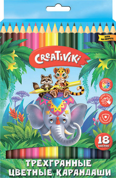 Изображение товара Набор цветных карандашей Creativiki КЦТ18КР (18цв)