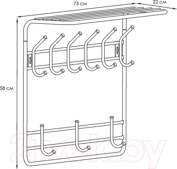 Изображение товара Вешалка для одежды ЗМИ 80 ВСП 9 (черный)
