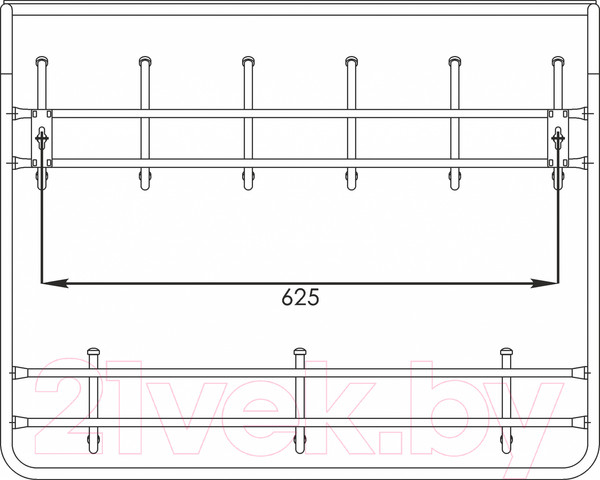 Изображение товара Вешалка для одежды ЗМИ 80 ВСП 9 (черный)
