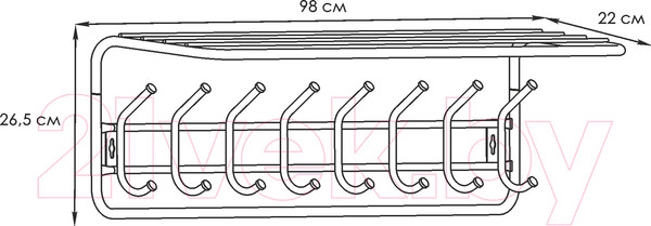 Изображение товара Вешалка для одежды ЗМИ 100 ВСП 169 (черный)