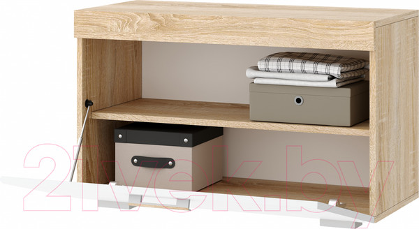 Изображение товара Тумба в прихожую Памир Соната ОС-800 (сонома/белый глянец)