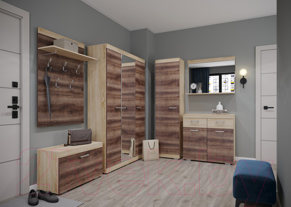 Изображение товара Тумба в прихожую Памир Соната ОС-800 (сонома/сакраменто)