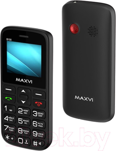 Изображение товара Мобильный телефон Maxvi B100 (черный+ЗУ)