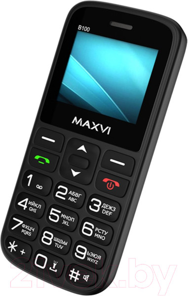 Изображение товара Мобильный телефон Maxvi B100 (черный+ЗУ)