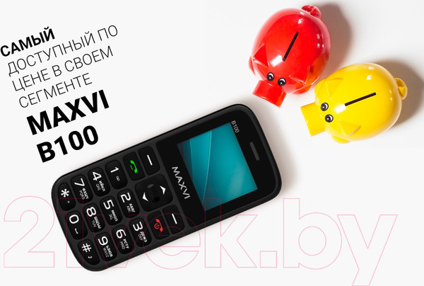 Изображение товара Мобильный телефон Maxvi B100 (синий+ЗУ)