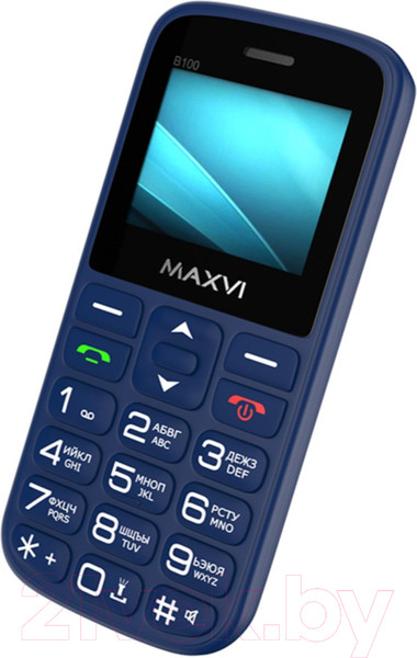 Изображение товара Мобильный телефон Maxvi B100 (синий+ЗУ)