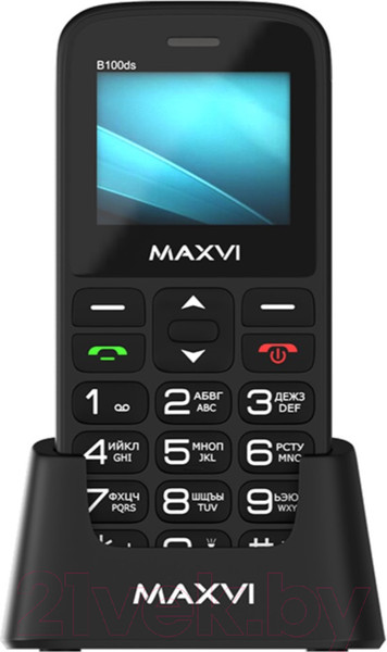 Изображение товара Мобильный телефон Maxvi B100ds (черный+ЗУ)
