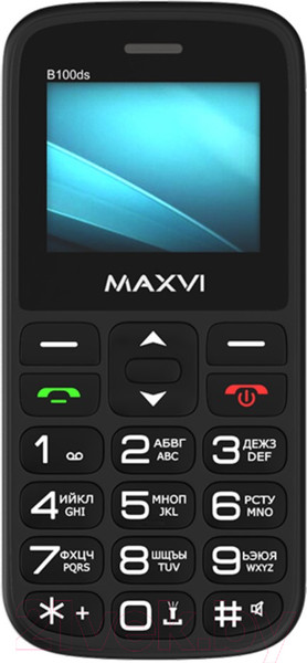 Изображение товара Мобильный телефон Maxvi B100ds (черный+ЗУ)