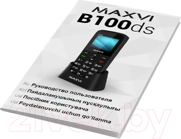 Изображение товара Мобильный телефон Maxvi B100ds (синий+ЗУ)