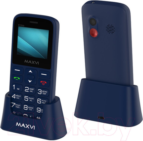 Изображение товара Мобильный телефон Maxvi B100ds (синий+ЗУ)