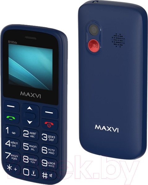 Изображение товара Мобильный телефон Maxvi B100ds (синий+ЗУ)