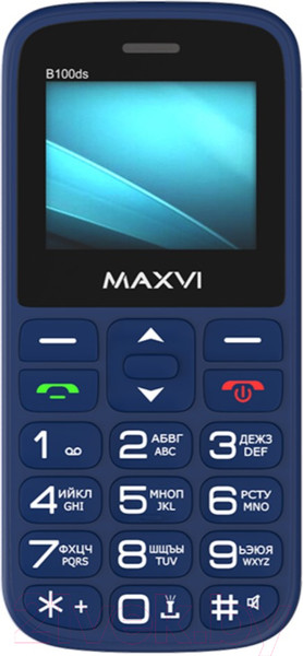 Изображение товара Мобильный телефон Maxvi B100ds (синий+ЗУ)