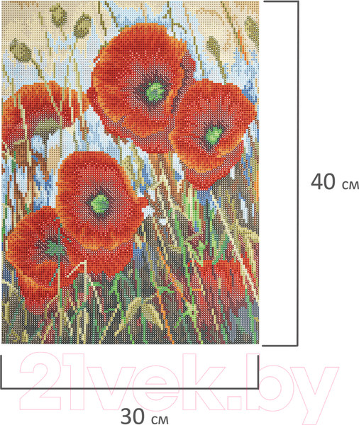 Изображение товара Набор алмазной вышивки Остров Сокровищ Маки / 662575