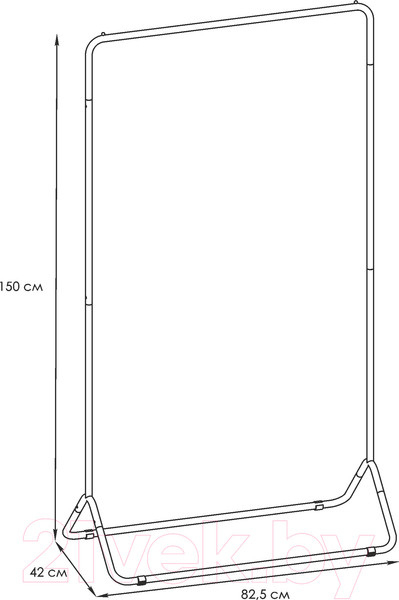 Изображение товара Стойка для одежды ЗМИ Радуга 3 / ВНП 391 (черный)