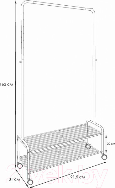 Изображение товара Стойка для одежды ЗМИ Валенсия 32М / ВГВ 32М (черный)