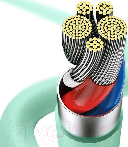 Изображение товара Кабель Baseus Jelly Liquid Silica Gel / CAGD020006 (1.2м, зеленый)