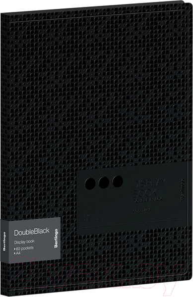 Изображение товара Папка для бумаг Berlingo DoubleBlack / DB4_30701 (60 вкладышей, черный с рисунком)