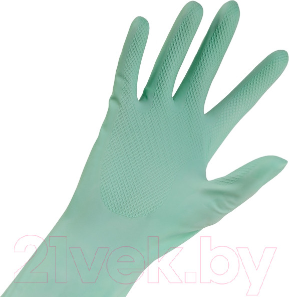 Изображение товара Перчатки хозяйственные Чистюля Легкие прочные с хлопковым напылением (L)