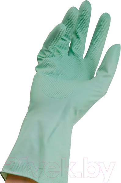 Изображение товара Перчатки хозяйственные Чистюля Легкие прочные с хлопковым напылением (S)