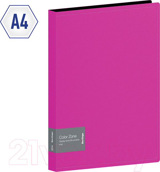 Изображение товара Папка для бумаг Berlingo Color Zone / AVp_80113 (80 вкладышей, розовый)
