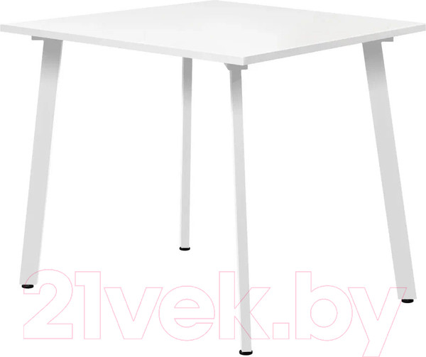 Изображение товара Обеденный стол Millwood Шанхай Л18 90x90 (белый/металл белый)