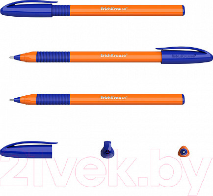 Изображение товара Ручка шариковая Erich Krause U-109 Orange Stick&Grip / 47592 (синий)