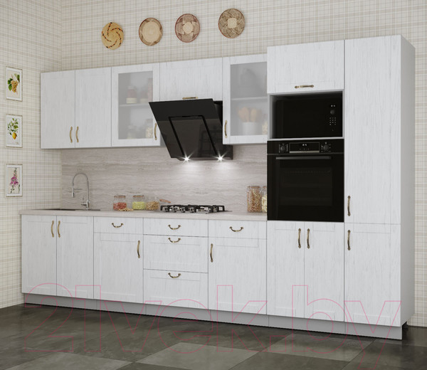 Изображение товара Кухонный гарнитур Интерлиния Мила Крафт 3.4 (дуб полярный)