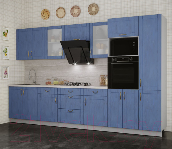 Изображение товара Кухонный гарнитур Интерлиния Мила Крафт 3.4 (дуб лазурный)