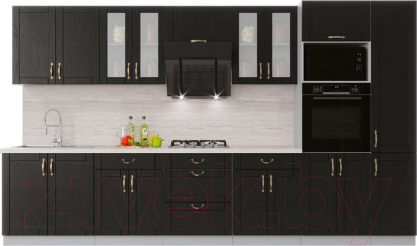 Изображение товара Кухонный гарнитур Интерлиния Мила Крафт 3.6 (дуб английский)