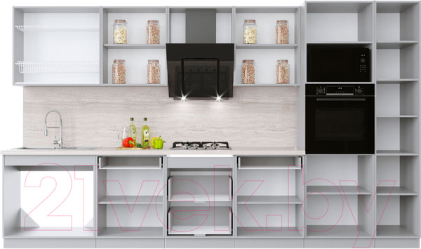 Изображение товара Кухонный гарнитур Интерлиния Мила Крафт 3.6 (дуб английский)