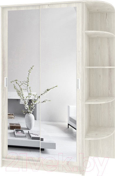 Изображение товара Шкаф-купе Кортекс-мебель Лагуна ШК04-02 (дуб монтерей, правая консоль)