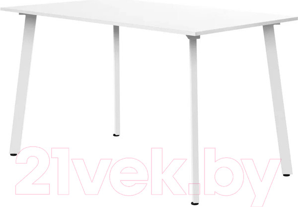 Изображение товара Обеденный стол Millwood Шанхай Л18 120x70 (белый/металл белый)