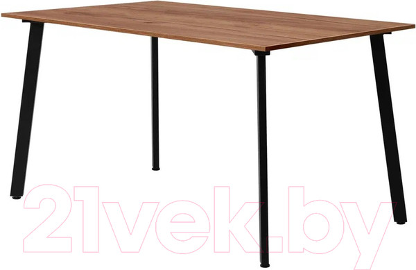Изображение товара Обеденный стол Millwood Шанхай Л18 130x80 (дуб табачный Craft/металл черный)