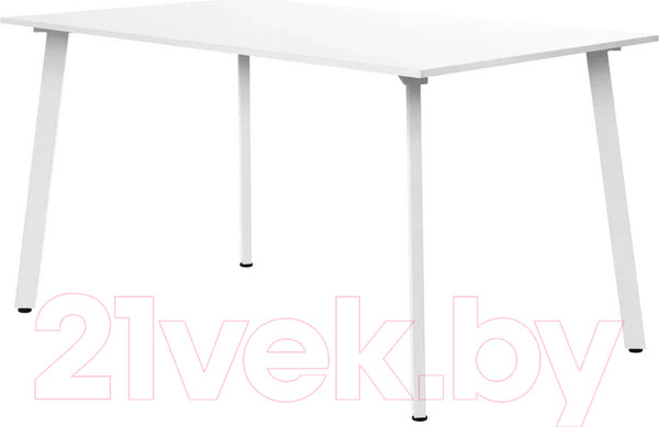 Изображение товара Обеденный стол Millwood Шанхай Л18 130x80 (белый/металл белый)