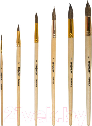 Изображение товара Набор кистей Пифагор 200891 (6шт)
