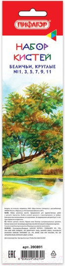 Изображение товара Набор кистей Пифагор 200891 (6шт)