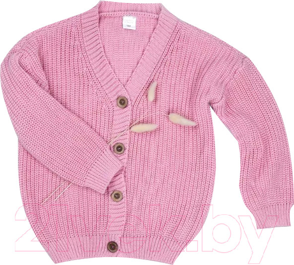 Изображение товара Кардиган детский Amarobaby Knit / AB-OD21-KNIT19/06-134 (розовый, р. 134)