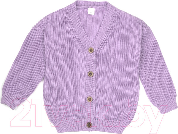 Изображение товара Кардиган детский Amarobaby Knit / AB-OD21-KNIT19/17-110 (сиреневый, р. 110)