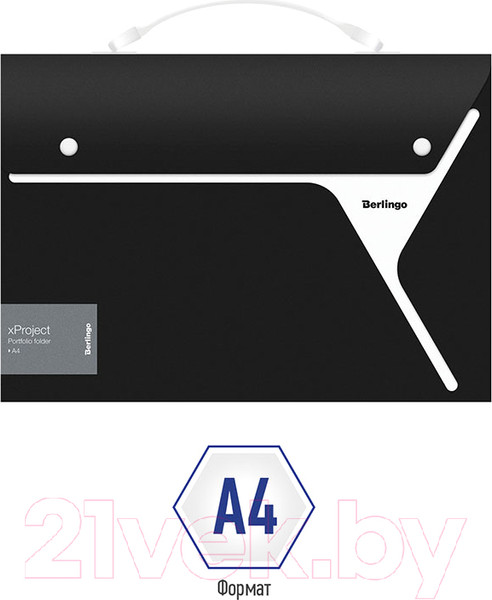 Изображение товара Папка-портфель Berlingo xProject / XF4_13221 (черный/белый)