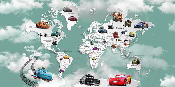 Изображение товара Фотообои листовые Citydecor Superhero Молния МакКвин 1 (300x150)