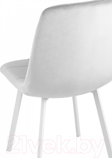 Изображение товара Стул Stool Group Chilly / OS-2011 HLR-14 wl (велюр серебристый/ножки белые)