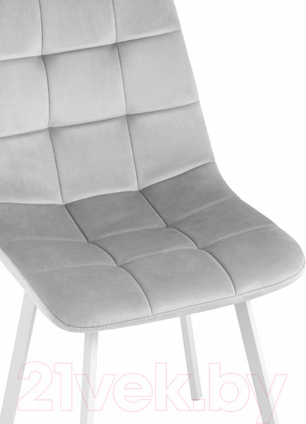 Изображение товара Стул Stool Group Chilly / OS-2011 HLR-14 wl (велюр серебристый/ножки белые)