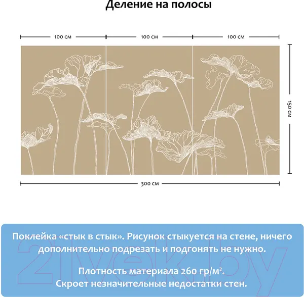 Изображение товара Фотообои листовые Citydecor Perfect Lines 3 (300x150)