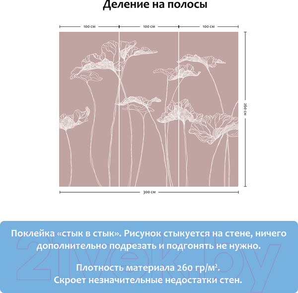 Изображение товара Фотообои листовые Citydecor Perfect Lines 4 (300х260)