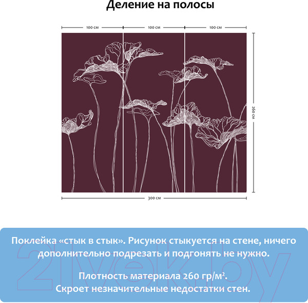 Изображение товара Фотообои листовые Citydecor Perfect Lines 7 (300х260)