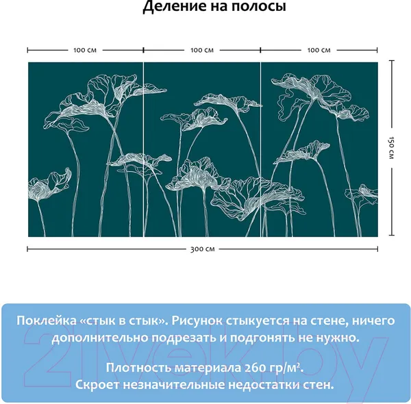 Изображение товара Фотообои листовые Citydecor Perfect Lines 6 (300x150)