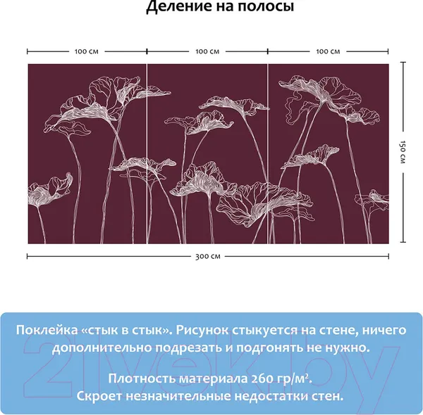 Изображение товара Фотообои листовые Citydecor Perfect Lines 7 (300x150)