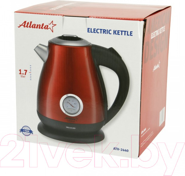 Изображение товара Электрочайник Atlanta ATH-2440 (красный)