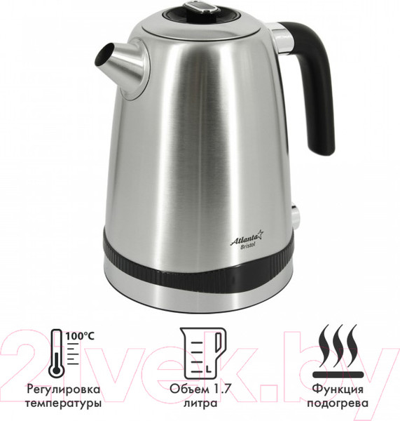 Изображение товара Электрочайник Atlanta ATH-2533 (серебристый)